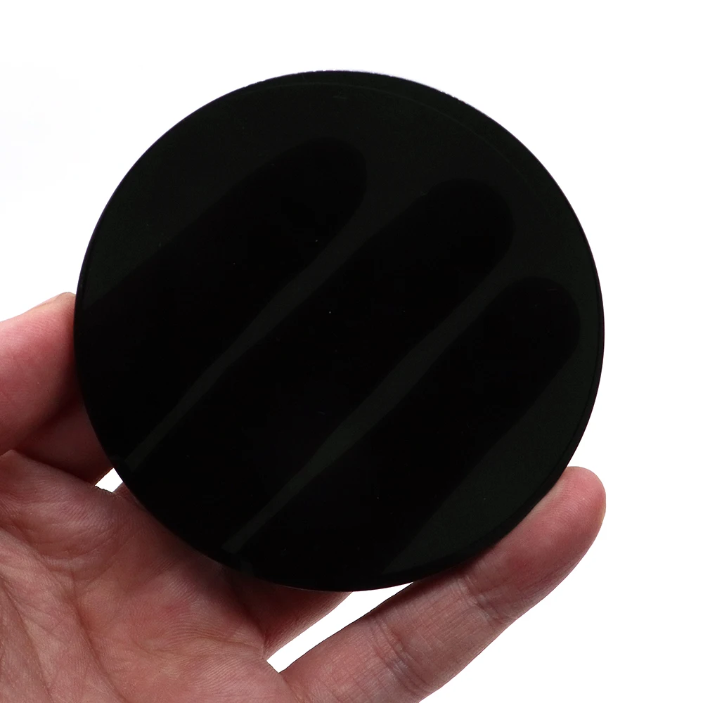 High Quality Natural Black Obsidian Stone Scrying Mirror Round Plate Fengshui Mirror For Crystal Home Decoration Gift With Shelf