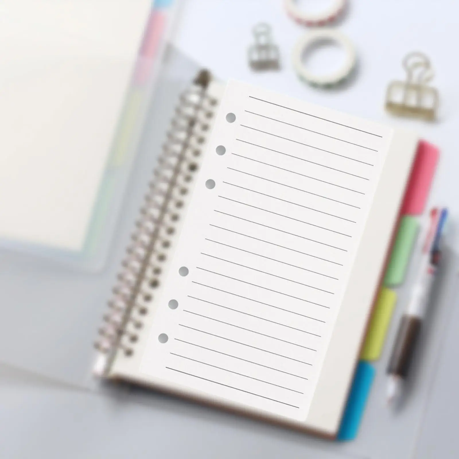 3xA6 Refill Paper 6 Hole Binder Refills Loose Leaf Refill Paper Journal Inserts for Personal Planners Journals Class A6 Binder