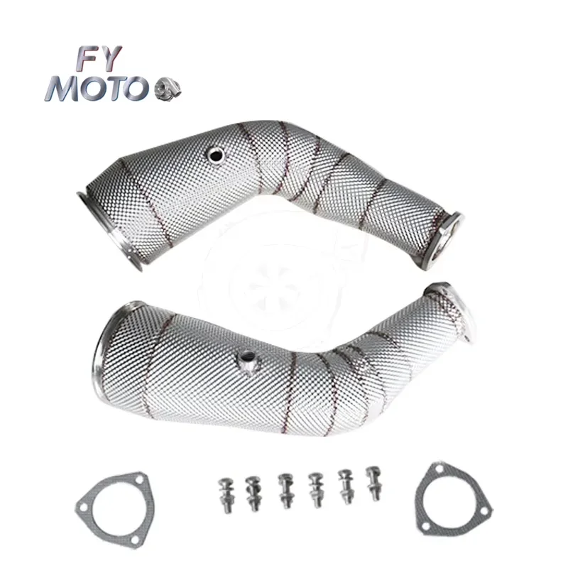 For Audi RS6 RS7 C8 4.0T Non‑OPF Stainless Steel Dual Exhaust Downpipe Upgrade