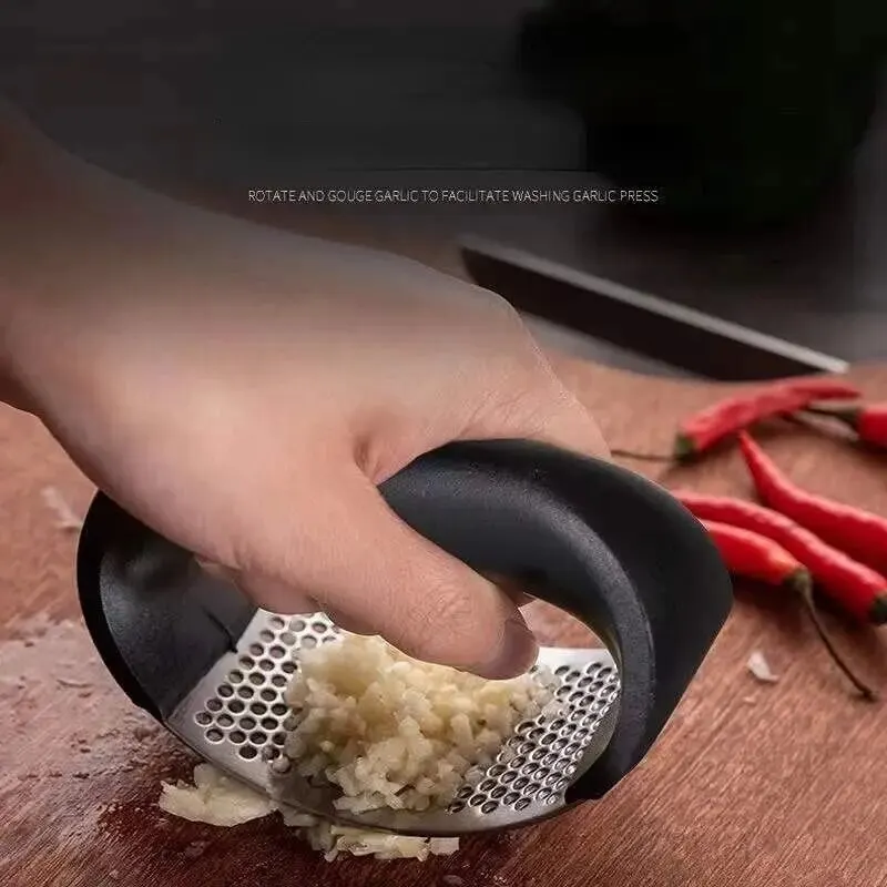 1pc Stainless Steel Garlic Press Crusher Manual Garlic Mincer Chopping Garlic Tool Fruit Vegetable Tool image 2