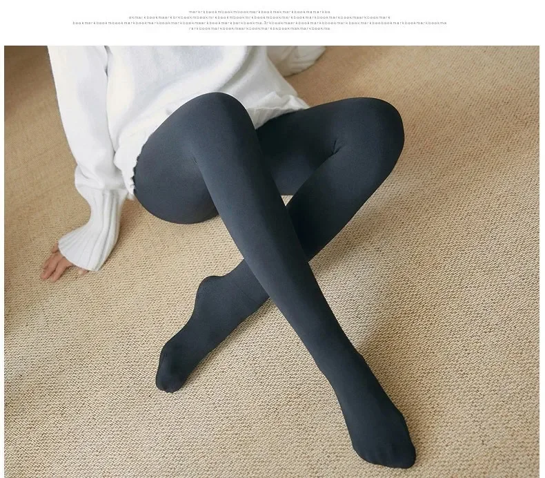 Fleece Lined Tights Women Thermal Pantyhose for Women Winter panty polar Skin Black Effect Stockings Women's Thermal Sock