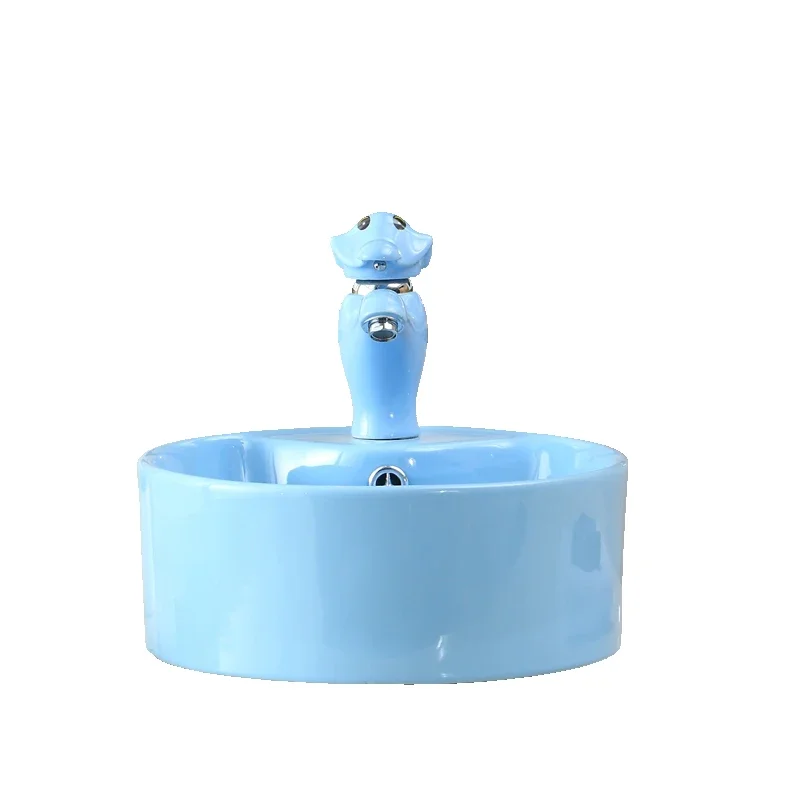 Kindergarten Bathroom Wash Basin Ceramic Color Children Table Basin Washbasin Cartoon Bathroom