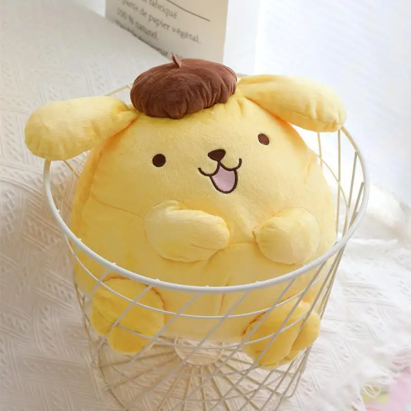 

Sanrio Pompompurin Stuffed Plush Big Size Lovely Pillow Gift Kids Super Soft Pom Pom Purin Plushie Doll Room Decor