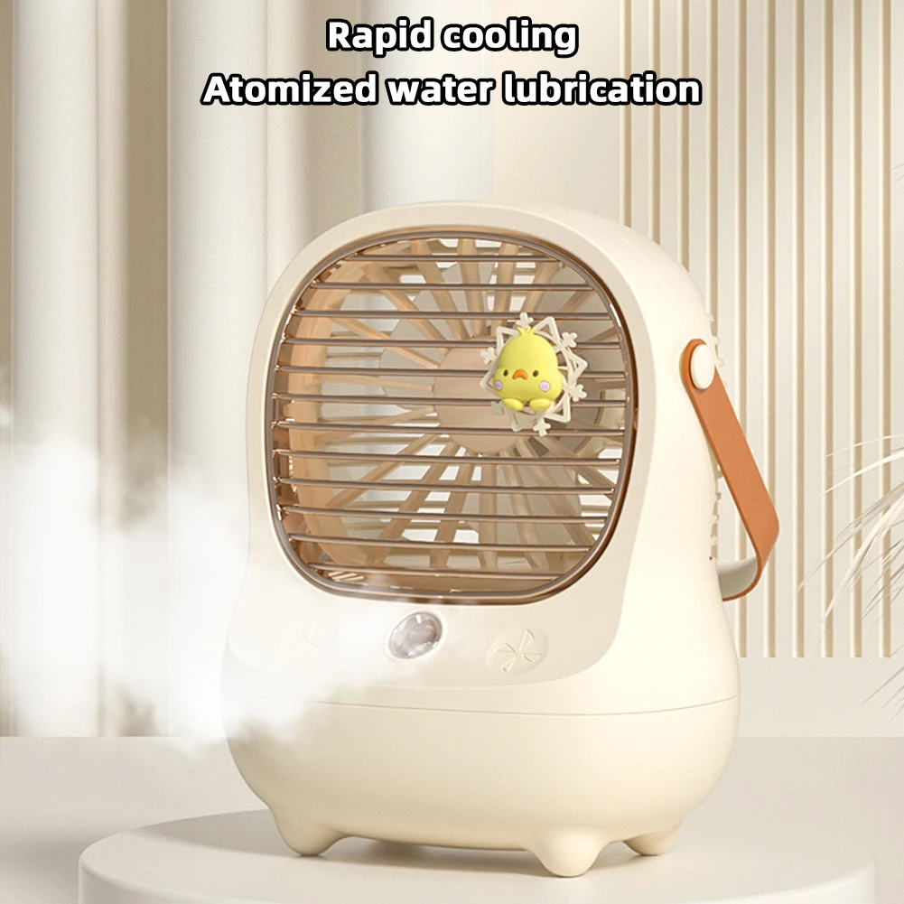 Wireless Desktop Sprayers Fan With Handle Long Battery Life Rechargeable Table Fan For Living Room Office