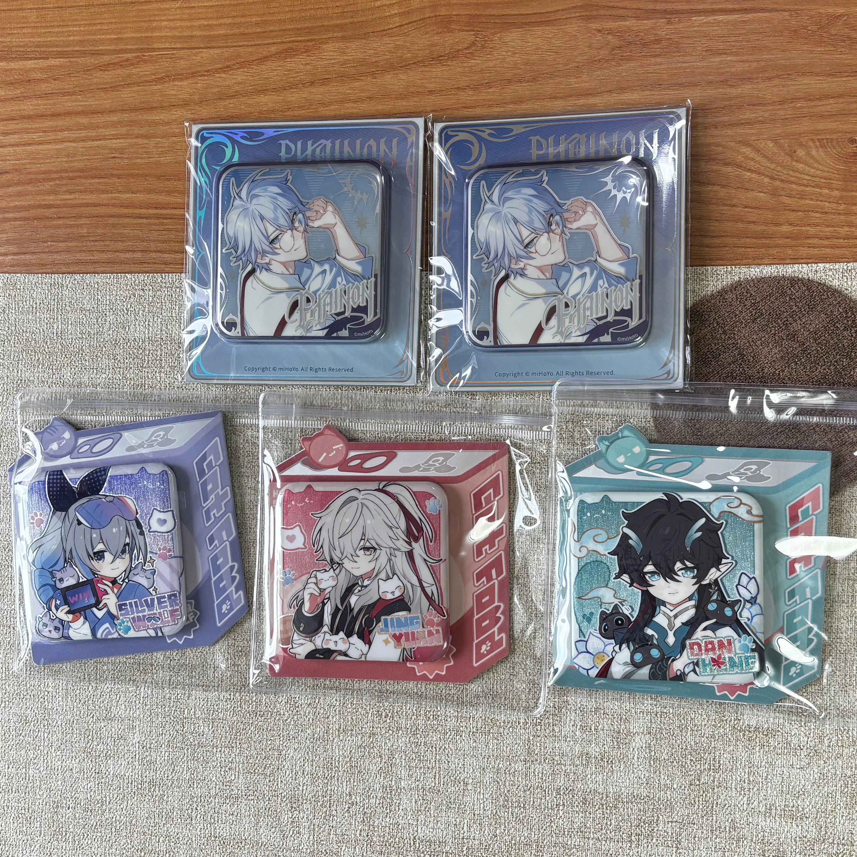 Badge officiel Sunsyea Honkai Star Rail miHoYo Original SBTD Imbibitor Lunae Jing Yuan Silver Wolf Phainon