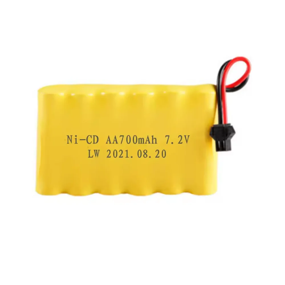 7.2 فولت 700/1400/2800/3000/5000/6800 مللي أمبير بطارية ni-mh لألعاب التحكم عن بعد سيارة كهربائية 7.2 فولت AA ni-CD بطارية SM تاميا التوصيل