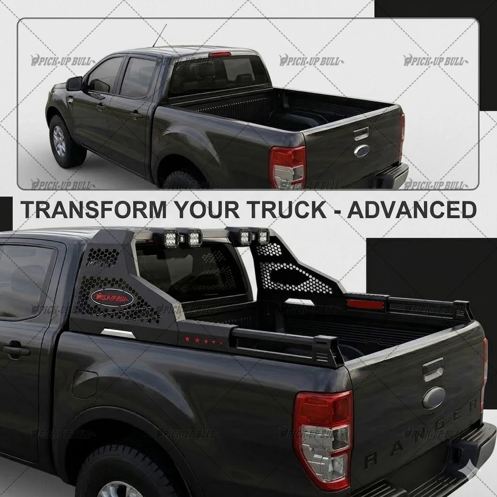 

Усиленная стальная дуга безопасности с LED-стоп-сигналом для пикапов Hilux Revo, Dmax, Navara, Ranger, универсальная