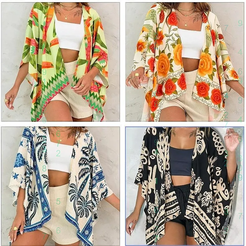 

Loose Casual Cardigan Blouse, Fashion Print Oversized Tops Spring Summer, Cardigans Shirts Tops