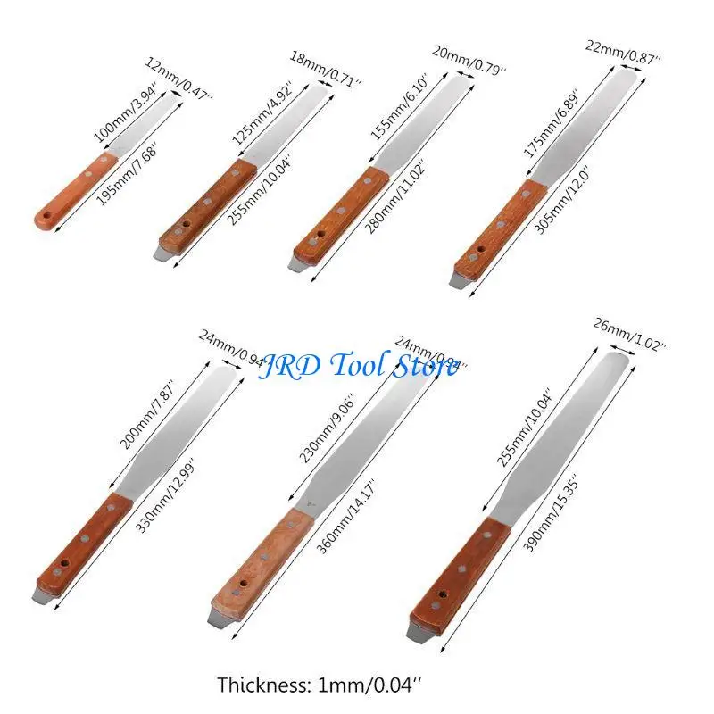 A2UD Stainless Steel Inking Paint Mixing Knife Draw Spatula Scrape Texture Scrap