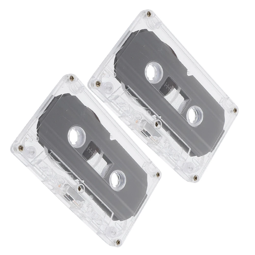 

2Pcs Blank Cassette Tape DIY Decoration Vintage Style Empty Audio Tape Handcraft Craft Supply Accessory Empty Blank Cassette
