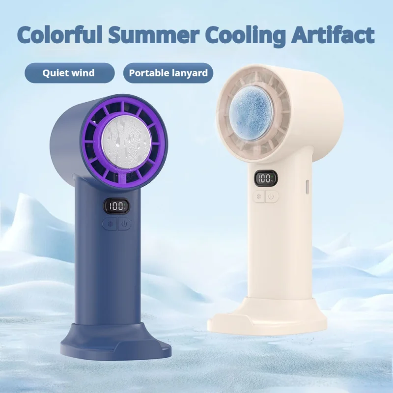 

LAMGOOL Portable Handheld Turbo Fan Refrigeration Fan 100 Wind Speeds Adjustable Mini Personal Fan Rechargeable Electric Fan
