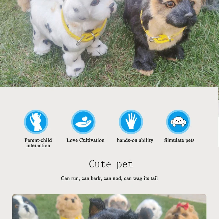 Chiot Robot En Peluche – Interactif – Mouvements Et Sons – Léger Et Portable – Cadeau Enfant Dès 3 Ans
