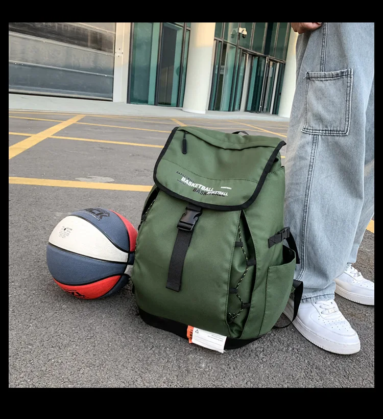 Mochila de basquete masculina, mochila tendência de rua, casual esportes universitários, estudante, versão coreana, novo