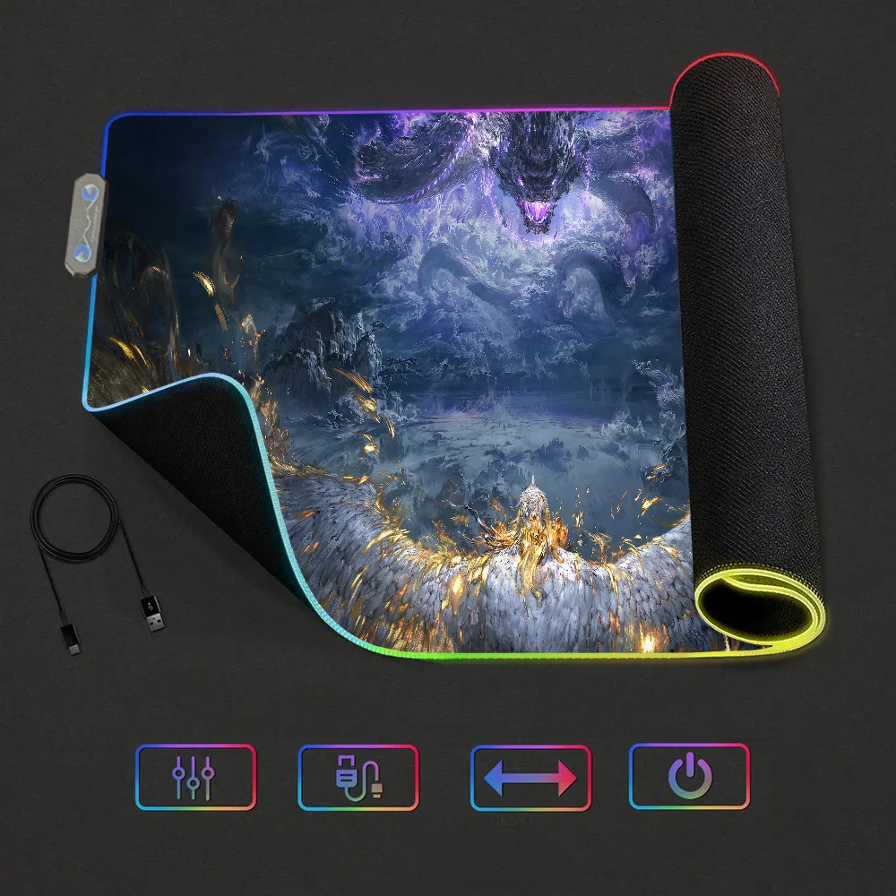 D-Drgan 쿨 마우스 패드 RGB LED 라이트 방 - Pc Gaming Price 리뷰 및 가격