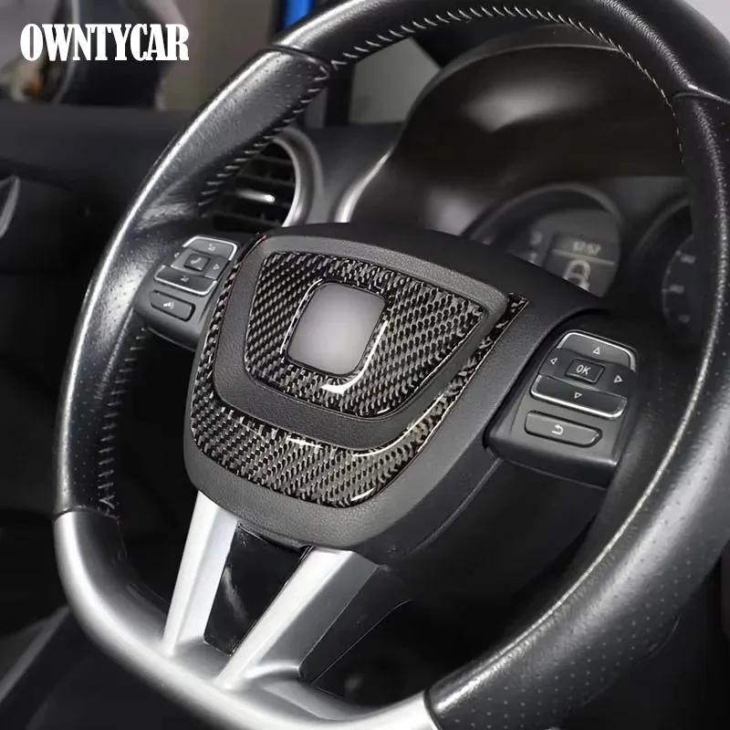 Miękkie włókno węglowe dla Seat Leon 2008-2012 zestaw wnętrza deska rozdzielcza samochodu konsola zmiany biegów dekoracja panelu pokrywa wykończenia naklejki — zdjęcie 5