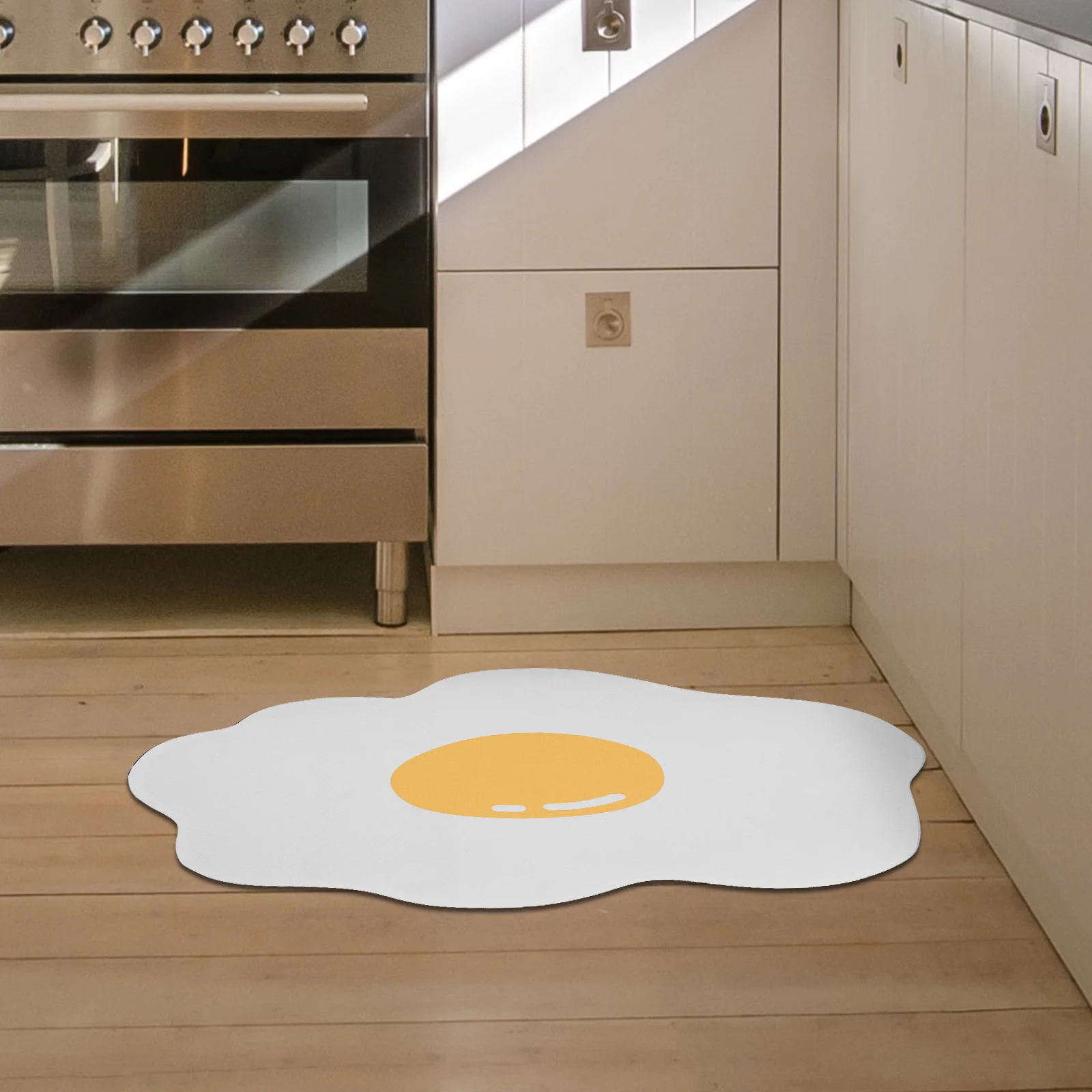 

Omelette Bath Mat Water Absorption Non-Slip Bathroom Floor Carpet Pad Wear-Resistant Decorative Entryway Anti-Skid Floor Rug