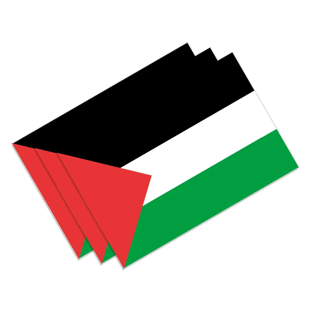 

3PCS Palestinian Flag Car Sticker Creative National Flag Series Sticker Decal Auto Styling Personalized DIY Decor Accessories