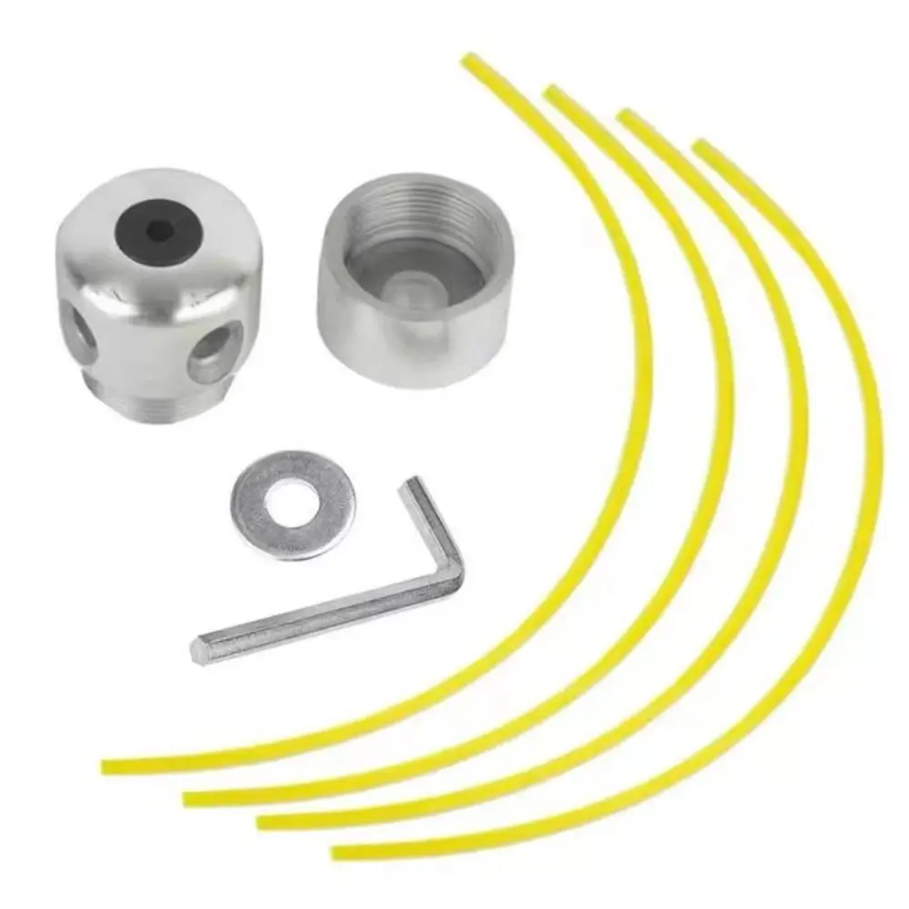 

New Aluminum Grass Trimmer Head Cutting Line Head Grass Trimmer Brush Cutter Head with 4 Lines Lawn Mower Accessories