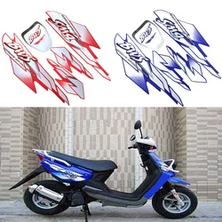 Adesivo para carenagem de corpo inteiro decalques, logotipo decorativo, emblema, emblema reflexivo, scooter inteiro, Yamaha BWS 100, vermelho e azul, 1 conjunto