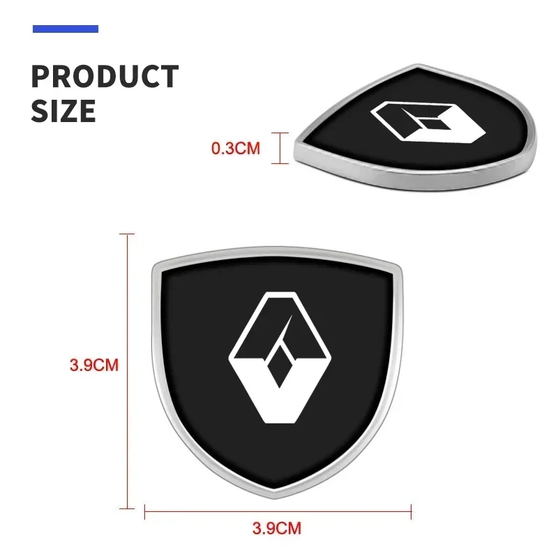 1/2pcs New Car Side Body Trunk Decoration Shield Badge Sticker For Renault Megane 2 3 Duster Logan Clio 4 Scenic 2 Captur RS