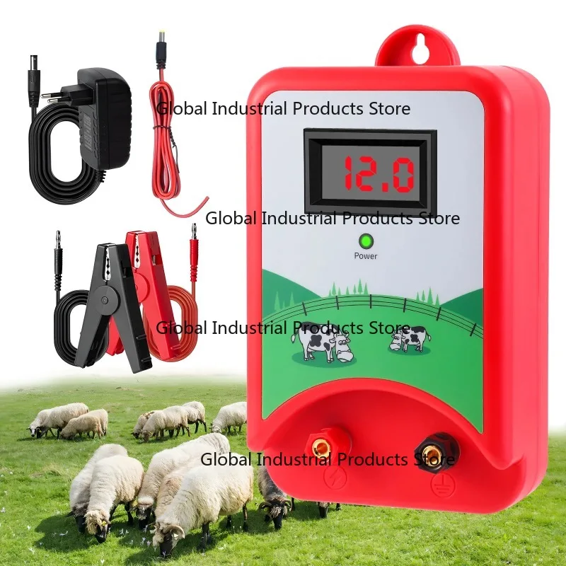 

3KM Farm Electric Poultry Equipments 2J Output 3 Ways Power Supply Electric Fence Energizer Metal Garden Fence Accessories