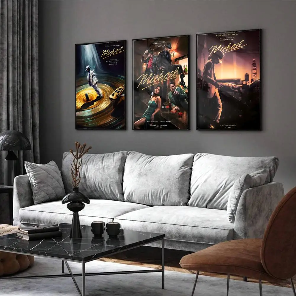 Singer M-Michael Jackson Poster Home Living Bed Room Bar Hallway Sticky Wall Printing Waterproof Aesthetic Decor