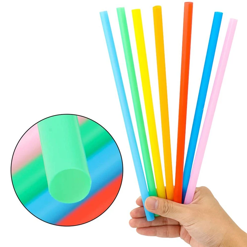 Pajitas Jumbo para batidos, pajitas Extra anchas y largas, colores brillantes surtidos, 10,3 pulgadas, 300 piezas