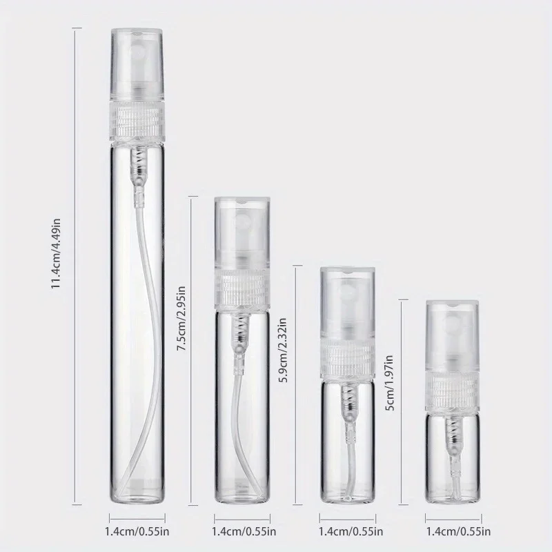 Flcopropriété pulvérisateur portable en verre pour femme, d'extraction pulvérisateur, atomiseur, pompe à parfum, d'extraction de voyage, quotidien, 5 pièces