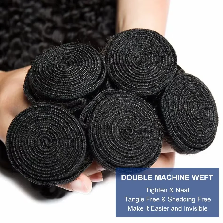 Deep Wave 100% Human Hair Bundles 34 36 38 Inch Curly 3/4 pcs Bundles Human Hair 12A Unprocessed Brazilian Virgin Hair