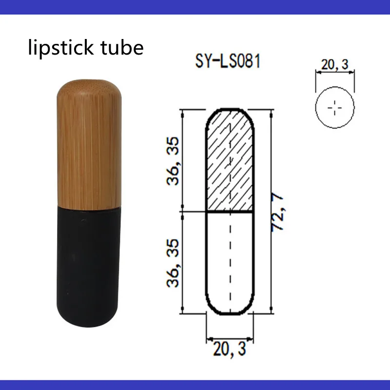 10/20/30/50 stücke 6ml leerer Kosmetik behälter schwarze Mascara Tube Wimpern röhre Lip gloss Lippenstift Tube nachfüllbare Flasche Bambus kappe