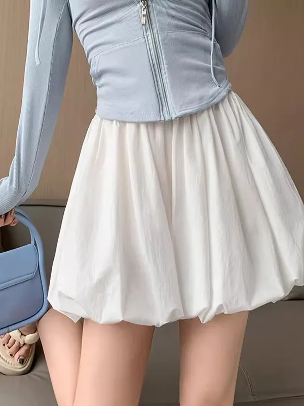 Summer High Waist Floral Print ort Pants Women's plus Size Thinming Versatile Casual Skort Korean Sle Polyester Fiber