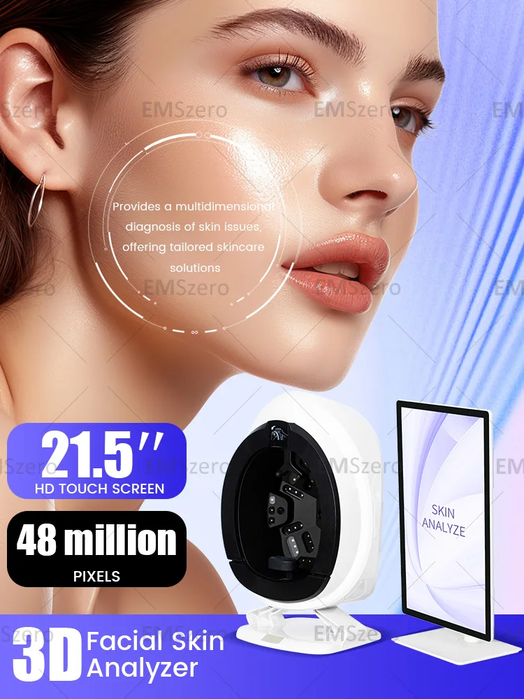 Multilingual Spectrum Face Scanner 3D Facial Skin Analyzer Digital Skin Beauty Analyzer Test Instrument Latest 2024