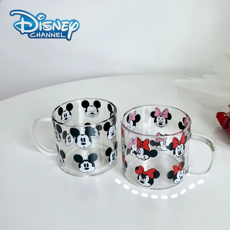Disney Mickey Mouse Glass Coffee Cup  Cute Ins Korean Style High Borosilicate Heat-Resistant Mug for Milk Tea Office - view 3