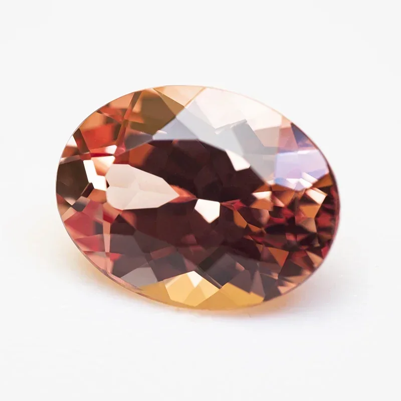 

Top Quality Lab Grown Sapphire Oval Shape Sunset Orange Color Charms Gemstones for Diy Jewelry Making Material Selectable AG