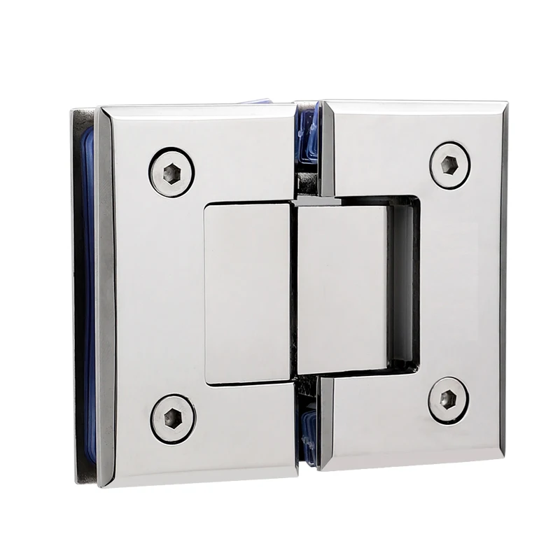 1PCS Bathroom Clamp 304 Stainless Steel 180 Degree Shower Door Hinge 90 Degree Matte Black Folding Glass Door Hinge Hardware