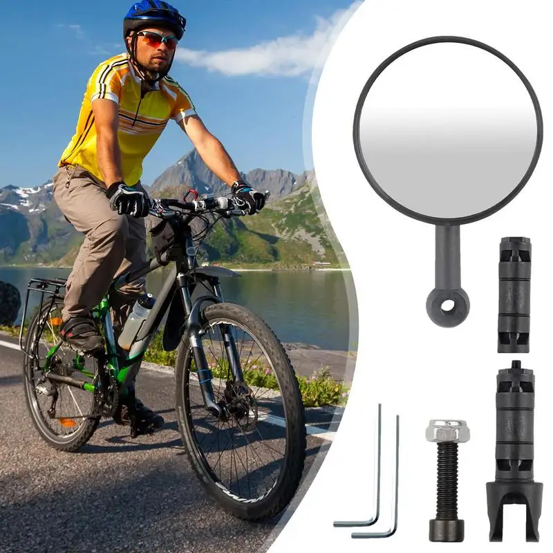 Bicycle Rear View Mirror Rotating Road Bike Mirror Handlebar Bike Mirrors Anti-Scratch Electric Bike Mirrors Bicycle Accessories