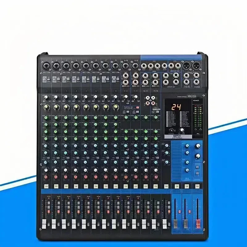 Paulkitson Mixer MG20 DJ Controller Audio Console Mixer Profesional Audio Mixer Sistem Suara 20 Kanal Digital Audio Console