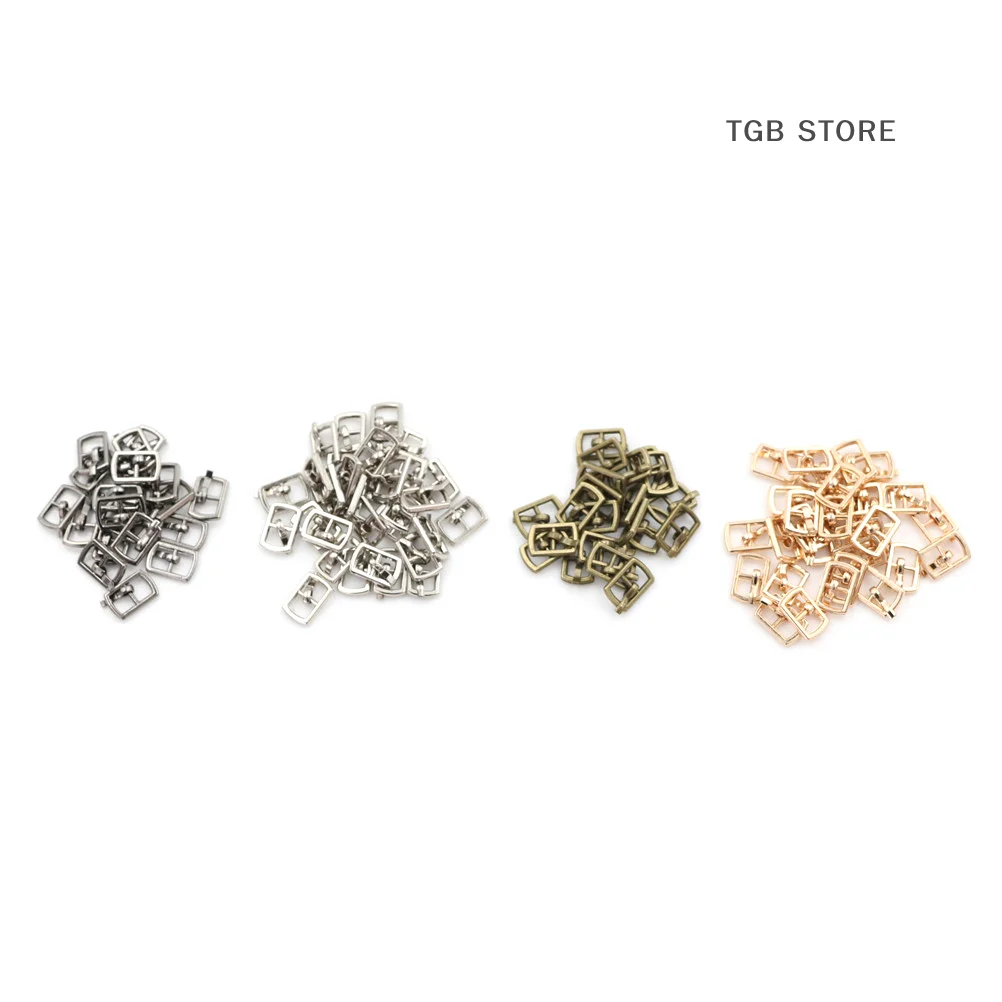 10Pcs 4.5MM Tri-glide Buckle Buttons Mini Ultra-small Doll Belt Buckle Doll Accessories