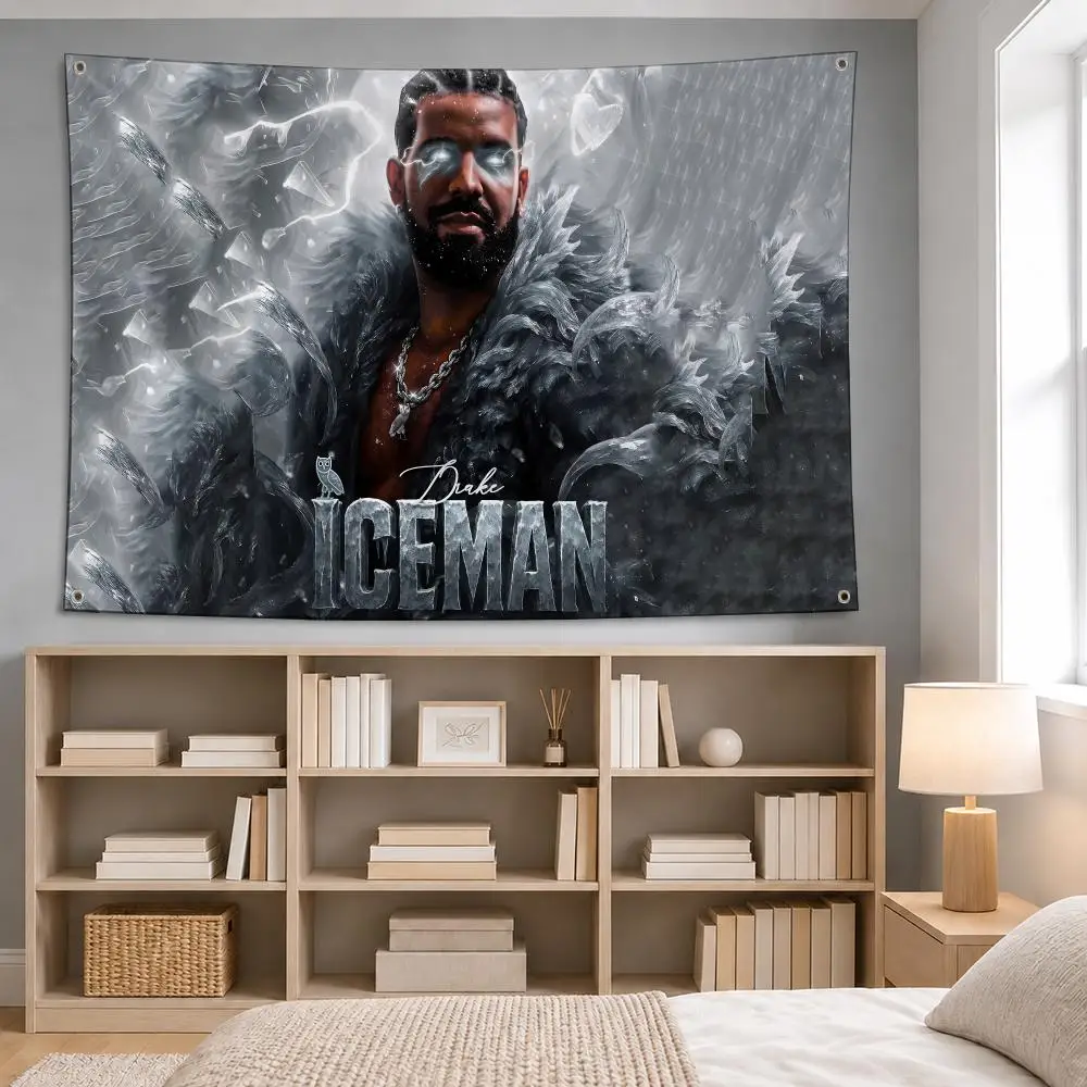 Rapper Drake Flags wall flag fabric hanging flag room decor apartment living room photo corner