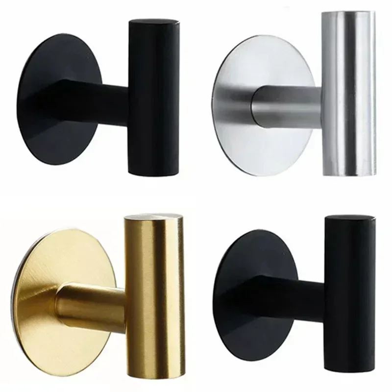 

Stainless Steel Bathroom Towel Hooks - Heavy-Duty Wall Mount Bedroom Kitchen Accessories Hook Broom holder wall mount Glass hook