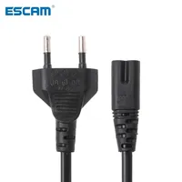 1pc 0.6M 2ft High Quality Wire Conductor Power Cord For Desktop Laptop Prong Pin AC EU Power Cable