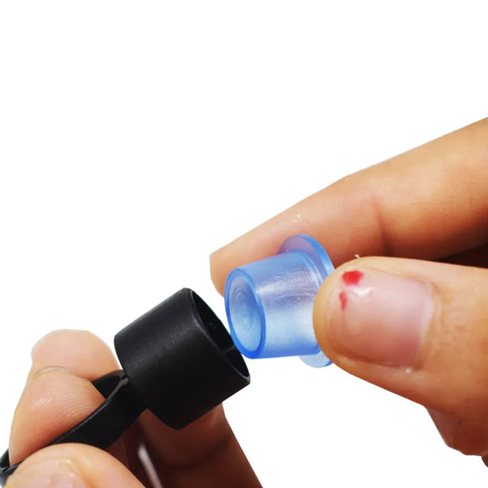 

200 Pcs Blue Silicone Cups Waterproof Lightweight Tattoo Pigment Ink Holders Containers Supplies Kits Body Tools