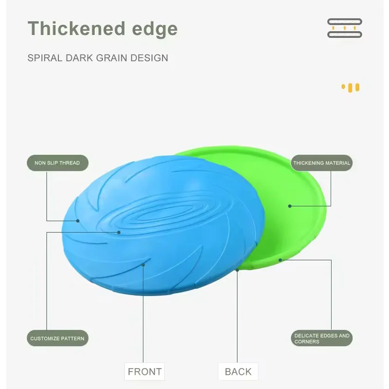 لدغة الكلب - لعبة عائمة على شكل قرص طائر مقاومة للتدريب، حاوية مياه طعام متعددة الأغراض، مادة السيليكون، لعبة الحيوانات الأليفة