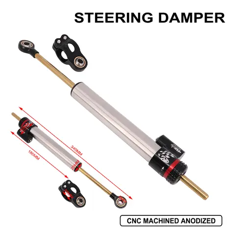 Motorcycles Parts Adjustable Damper Steering Stabiliz 250 345mm steering stabilizer for Honda Kawasaki Street Bike Durable