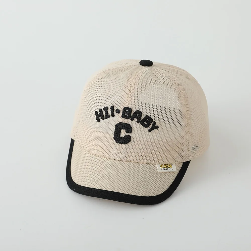 

Простая корейская детская бейсболка с буквой C, летняя, с вышивкой, сетчатая, спортивная кепка с козырьком для улицы