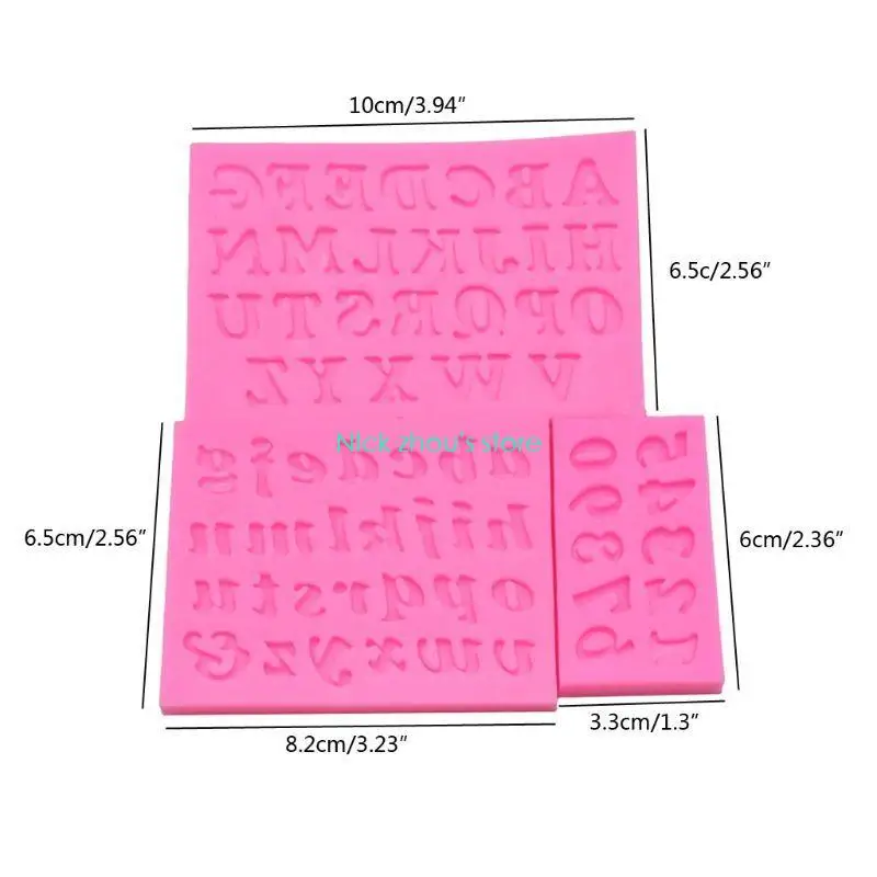 E15E 3 قطعة رقم الرسالة قلادة رسالة الراتنج قالب الايبوكسي أدوات صنع المجوهرات من مادة الراتنج #5