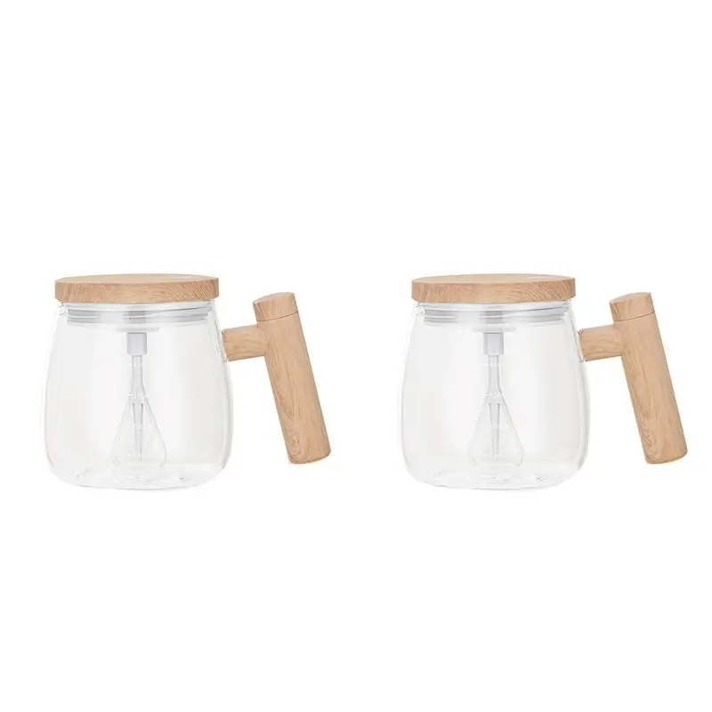 A69E2X Self Stirring Mug, Electric High Speed Mixing Cup, Self Stirring Coffee Mug, Glass Automatic Stirring Cup For Coffee
