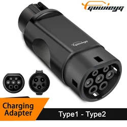 Type1 to Type2 EV Charger Adapter 32A  7.2kw EV Charger Connector SAE J1772 Socket Type 1 To Type 2 Adapter Charger Adapter