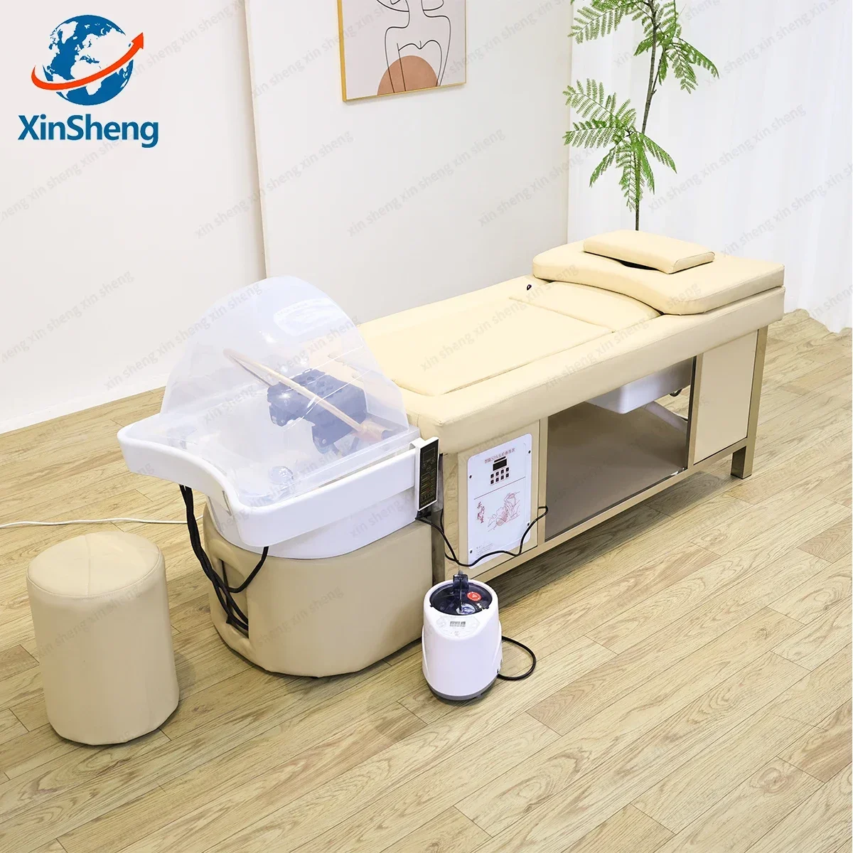 

XinSheng Thai Massage & Moxibustion Table Salon Shampoo Bed Head SPA Sofa Hair Wash Beauty Care Beds Barber Shop Furniture