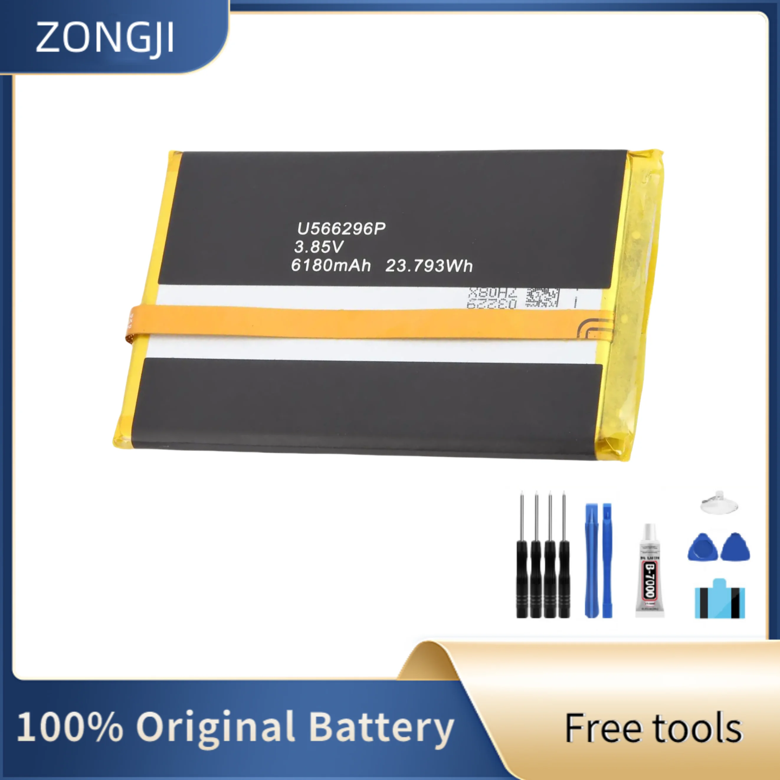 Новый аккумулятор U 566296 P 6180 мАч для телефона Blackview P6000 аккумуляторы + бесплатные инструменты